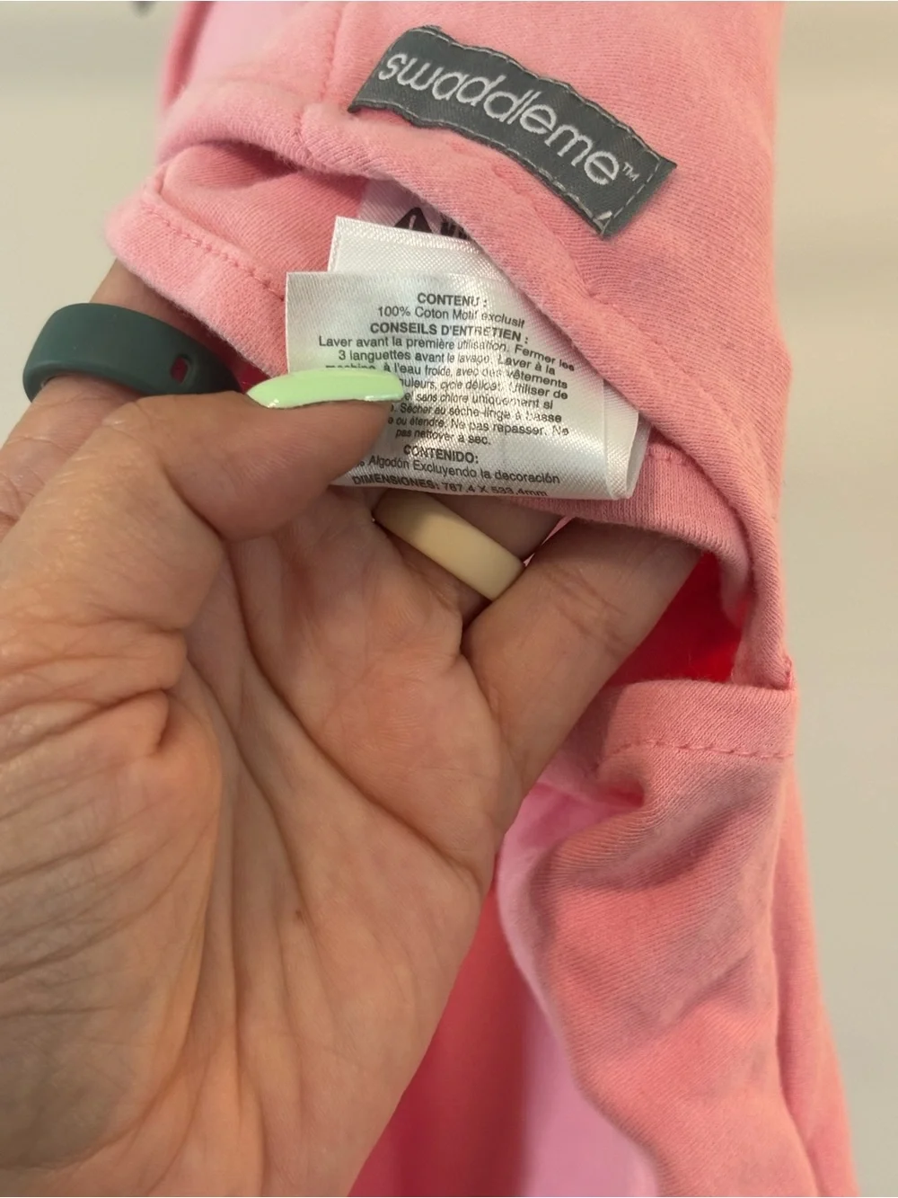 SwaddleMe Pink Heart Baby Swaddle Sack | 100% Cotton